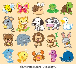 20 Animals, cute vector