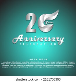 20 Jubiläumsfeier 3D Vektorgrafik Design-Illustration