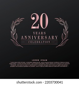 20 Anniversary celebration 3d vector template design illustration