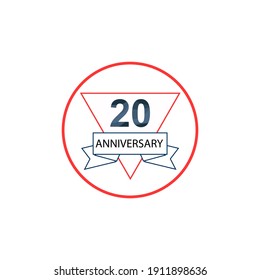 20 Anniversary celebration template vector design illustration