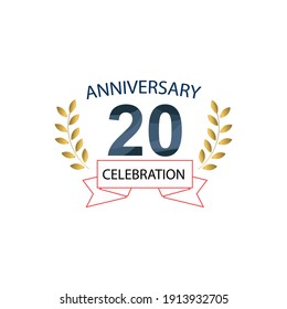 20 Anniversary celebration template vector design illustration