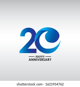 20 anniversary celebration vector concept template design
