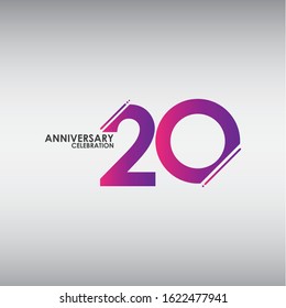 20 anniversary celebration vector concept template design illustration
