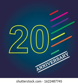 20 anniversary celebration vector concept template design illustration