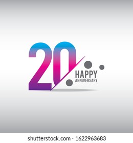 20 anniversary celebration vector concept template design illustration