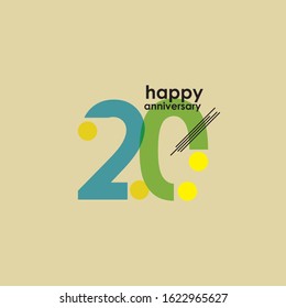 20 anniversary celebration vector concept template design illustrator