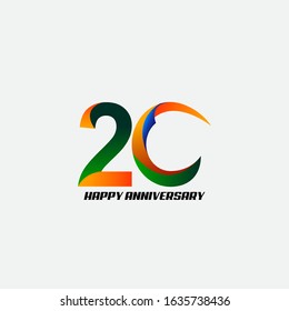 20 anniversary celebration vector concept template design illustration