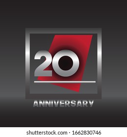 20 anniversary celebration vector concept template design illustration