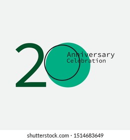 20 anniversary vector concept template design