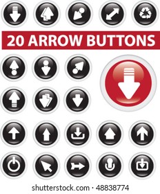 20 arrow buttons. vector