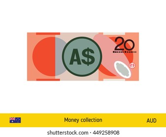 20 Australian Dollar banknote illustration.