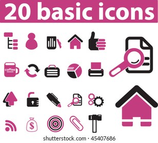 20 basic icons. vector