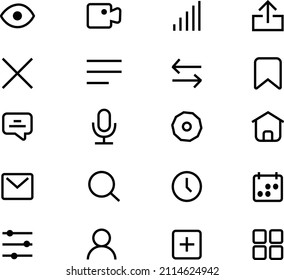 20 best vector icon graphic resources of android status bar and features for web design