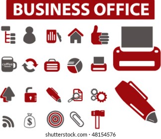 20 business office signs. vector