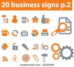 20 business signs. vector