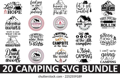 20 Camping SVG Bundle, Camping Crew SVG svg