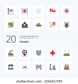 20 Canada Flat Color icon Pack like canada image bear gallery leaf