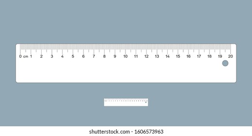 20 centimeter flat scale ruler vector stock vector royalty free 1606573963