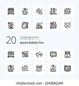 20 Chat Line icon Pack like test study atoms formula chemistry