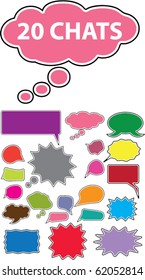 20 chat signs. vector