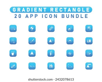 20 Collection Of Education Icon,  Pencil, Book, Whiteboard, Globe, Ruler. Vector Illustration.
