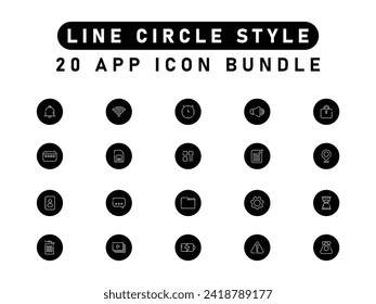 20 Collection Of Web User Interface Line Circle Icons