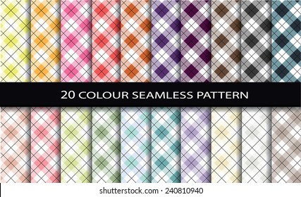 20 color seamless patterns