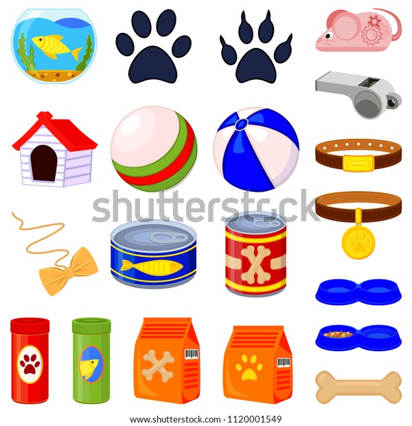 20 Colorful Cartoon Pet Shop Elements Stock Vector Royalty Free