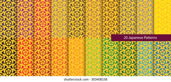 20 colorful Japanese patterns