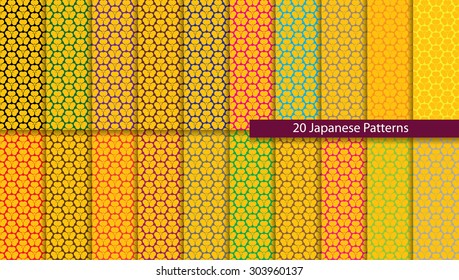 20 colorful Japanese patterns