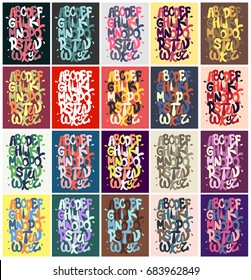 20 colors graffiti fonts