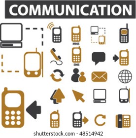 20 communication signs. vector