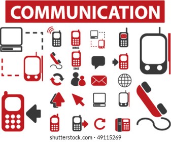 20 communication signs. vector