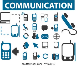 20 communication signs. vector