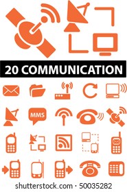 20 communication signs. vector