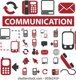 20 communication signs. vector