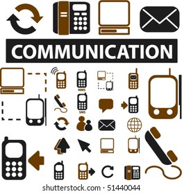 20 communication signs. vector
