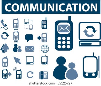 20 communication signs. vector
