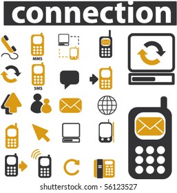 20 communication signs. vector