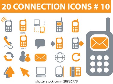 20 connection icons # 10 - vector set