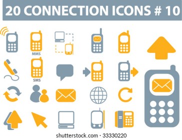20 connection icons. vector.