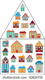 20 cool houses. vector