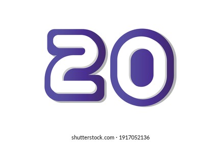 20 Cool Modern Purple número 3D