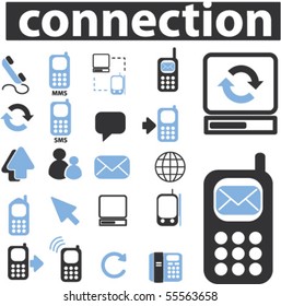 20 cute connection signs. vector