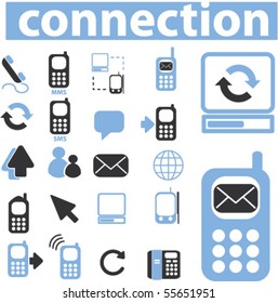 20 cute connection signs. vector
