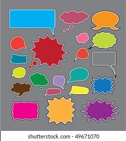 20 cute speech bubbles. vector