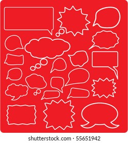 20 cute thought & chat signs. vector
