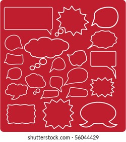20 cute thought & chat signs. vector