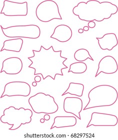 20 cute thought & chat signs. vector