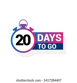 20 Days Go Banner Flat Style Stock Vector (Royalty Free) 1417284407 ...